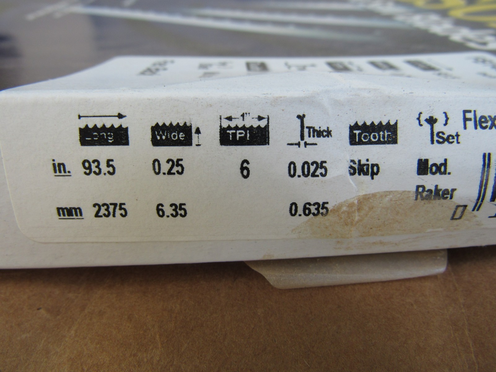 Olson 93-1/2'' x 1/4 In. 6 TPI Skip Flex Back Band Saw Blade ROKWELL 14'' gallery