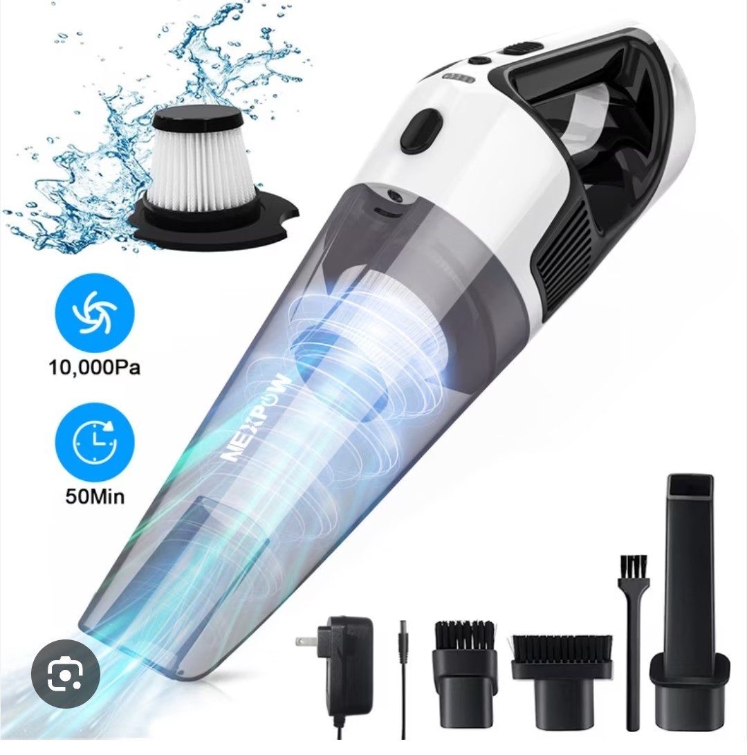 Nexpow Cordless Handheld Bagless Vacuum 120W 50 Min 10000Pa LED +Tools gallery