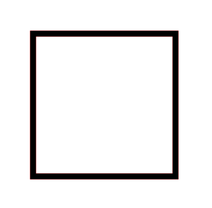 Square Outline Sticker PICK SIZE COLOR Vinyl Decal Box Shape Wall Window Bumper gallery
