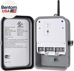 Pool Pump Timer, Outdoor Smart Wi-Fi Box, Heavy Duty 40A 120-277 VAC 2HP Wireles