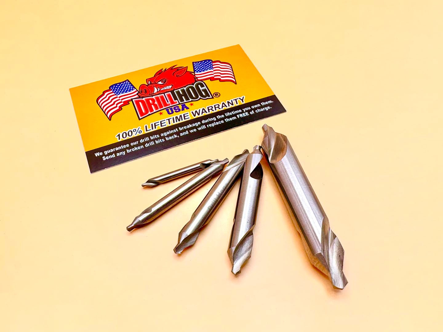 5 Pc Center Drill Combo Countersink Pilot Bit Lathe Drill Hog® Lifetime Warranty gallery