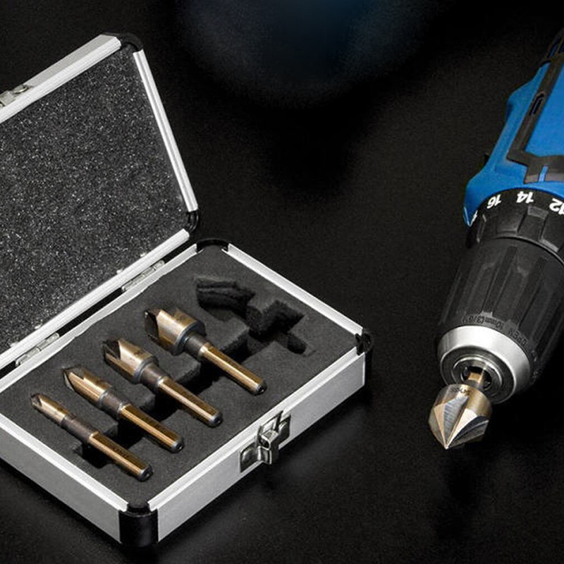 6PC COUNTERSINK TOOL BIT SET COUNTER SINK FOR STEEL METAL WOOD PLASTIC ALUMINUM gallery