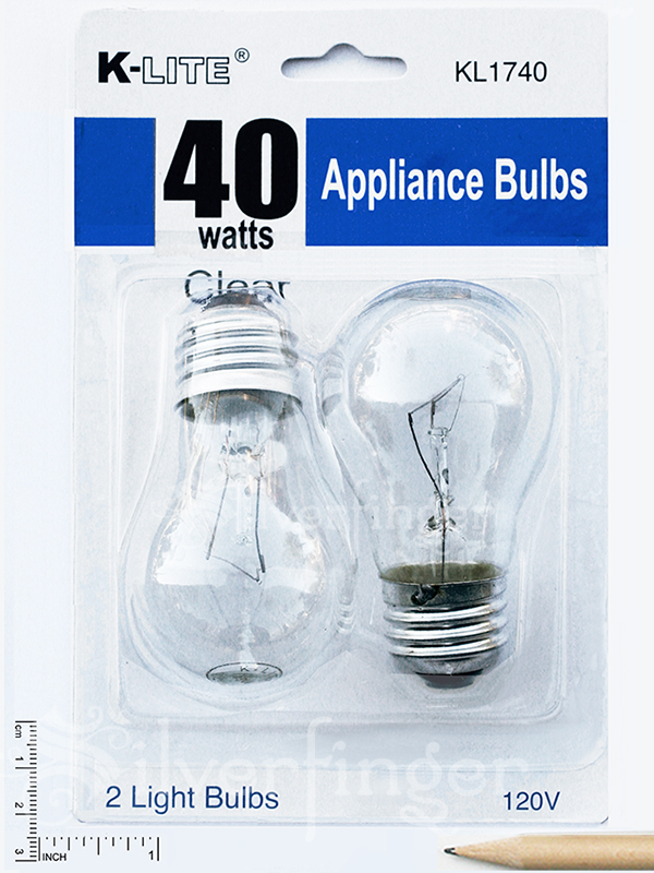2-Pk Appliance Light Bulb Refrigerator Freezer Oven Microwave Fridge Fan A15 40W gallery