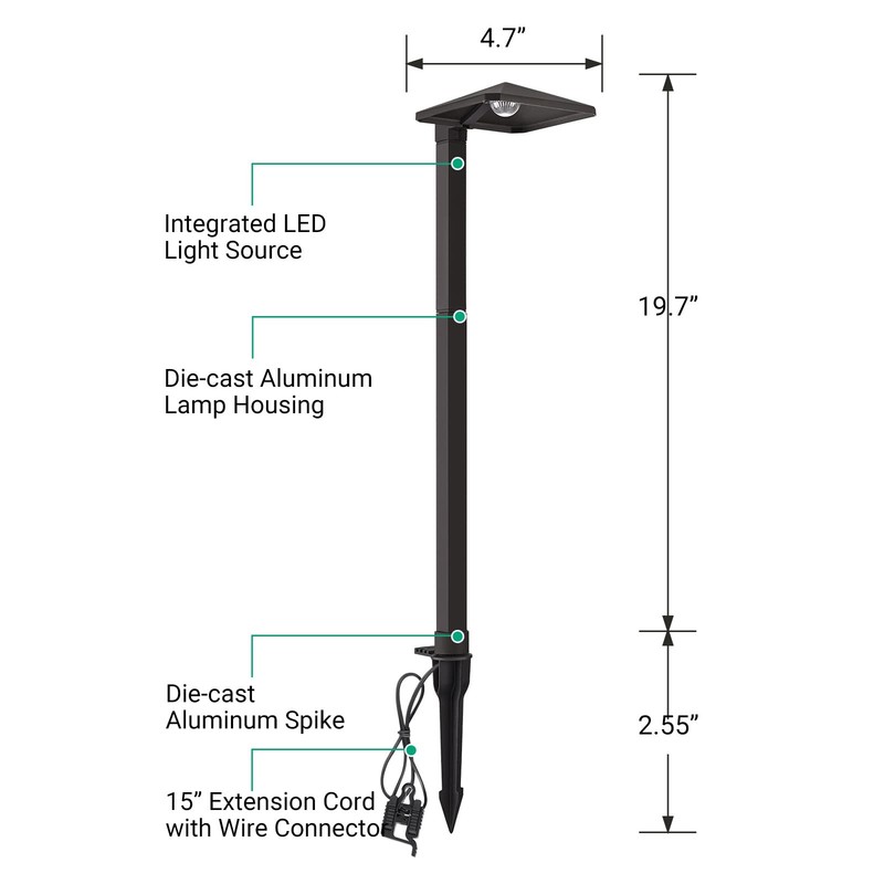 Pyramid Low Voltage Landscape Lighting 3w 230lm 3000k 50000 Hrs Waterproof Led P gallery