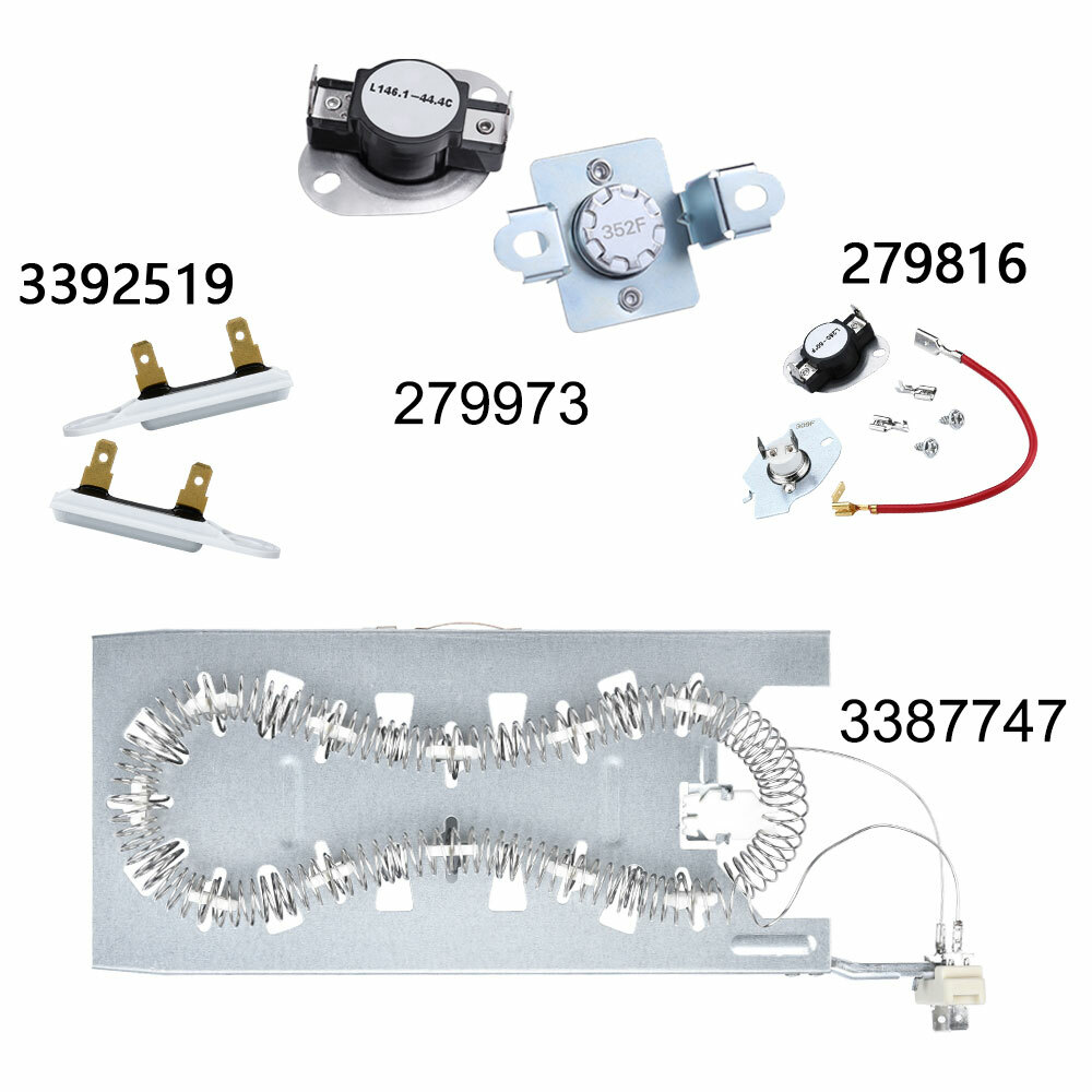 3387747 Dryer Heating Element Kit for Whirlpool Kenmore Maytag - Replaces WP3387 gallery