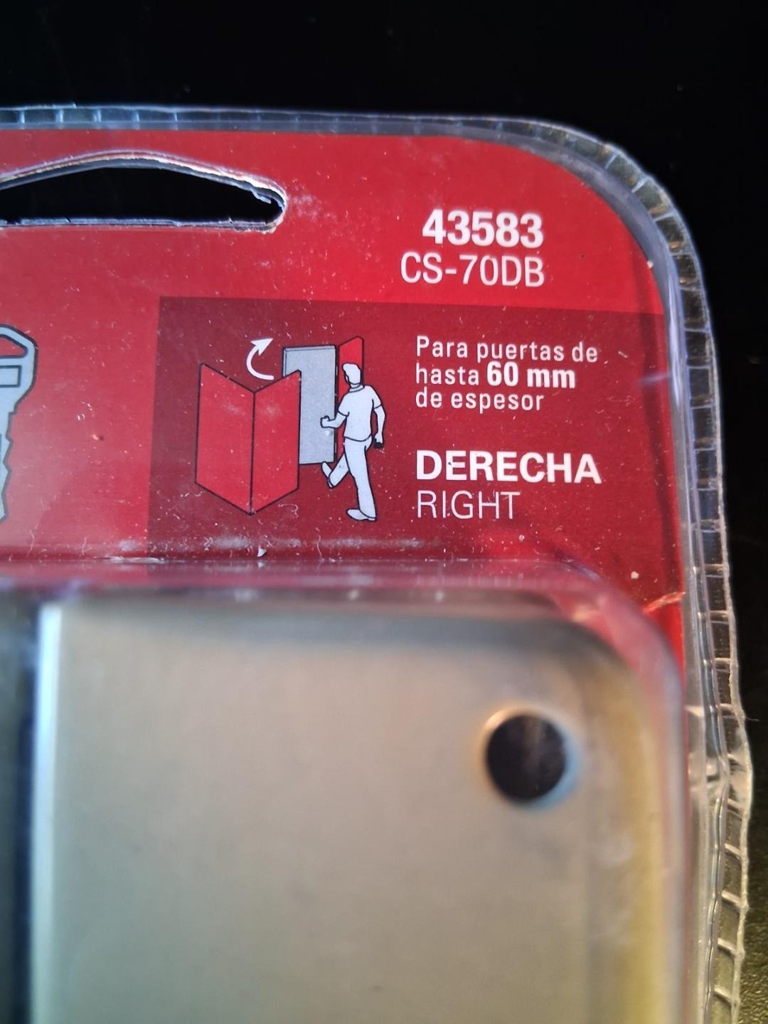 Hermex CS-70DB Classic rim lock, traditional key, blister pack (right) gallery