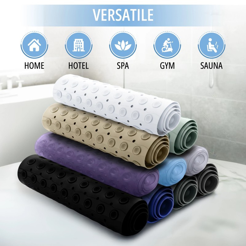 Lux Decor Collection Extra-Large 40x16" Bathtub Mat – Non-Slip Shower Mat with gallery