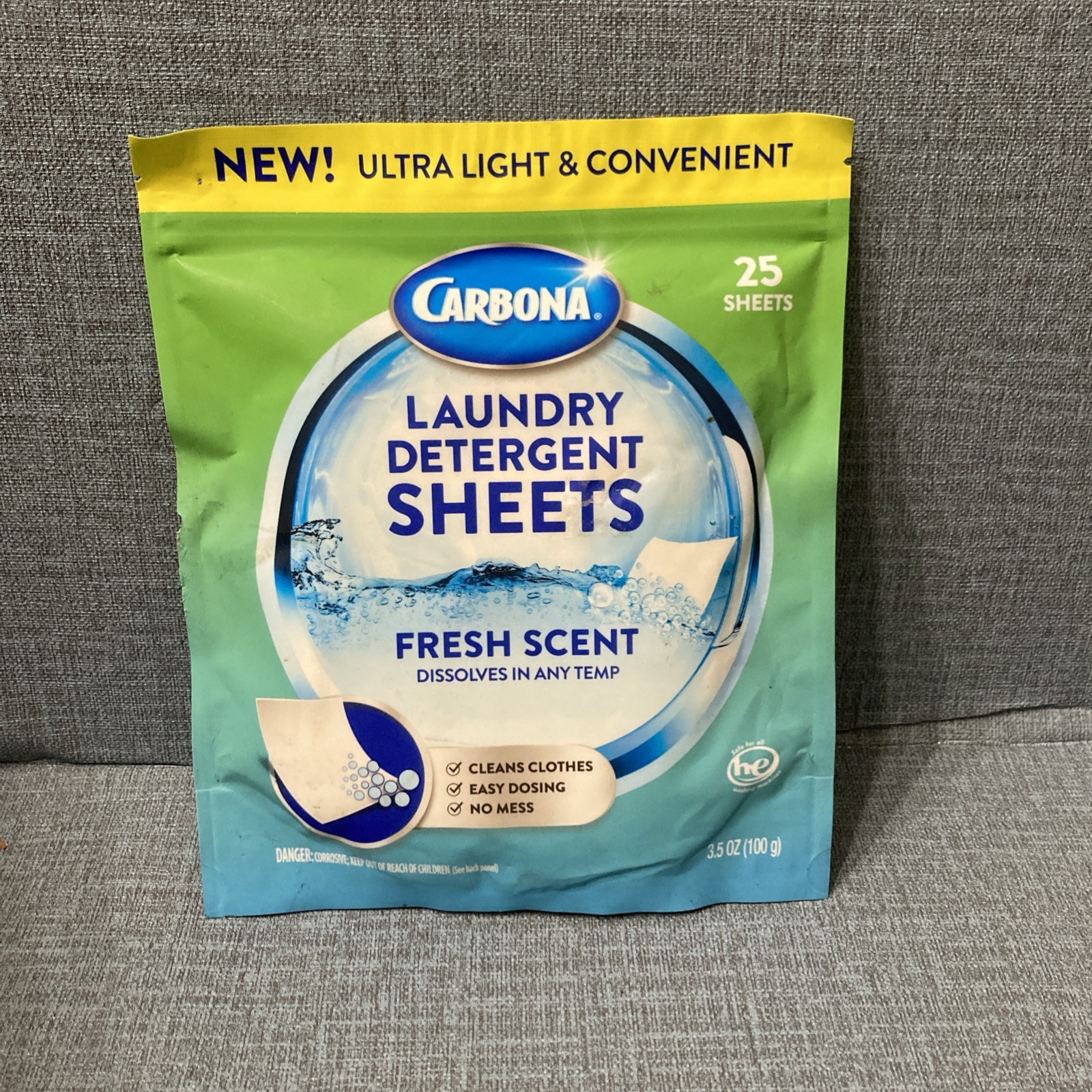 Carbona Laundry Detergent Sheets Fresh Scent 25 Count Pack NEW gallery