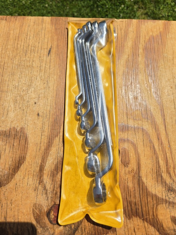 Vntg SEARS 6pc SAE Offset Double Box End Wrench Set Pouch Japan 9-4387 craftsman gallery