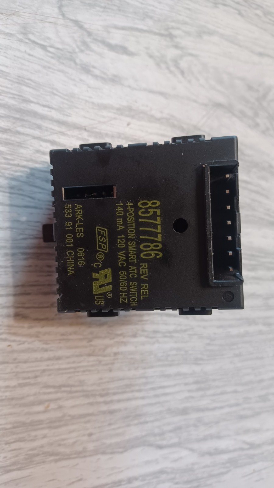WHIRLPOOL WASHER SWITCH PART# 8577786 gallery