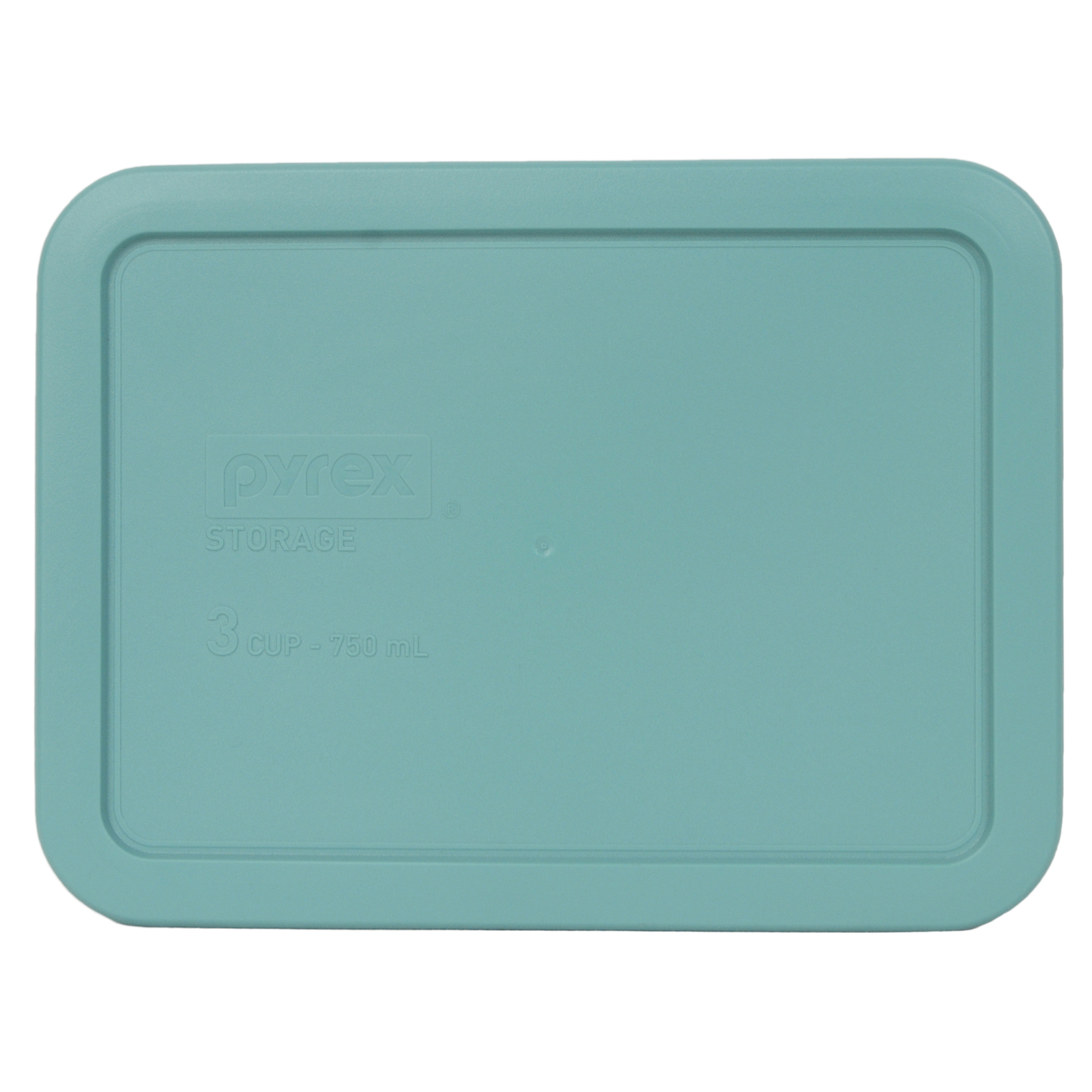 Pyrex 7210-PC Turquoise Rectangle 3 Cup Storage Lid Cover for Glass Dish gallery