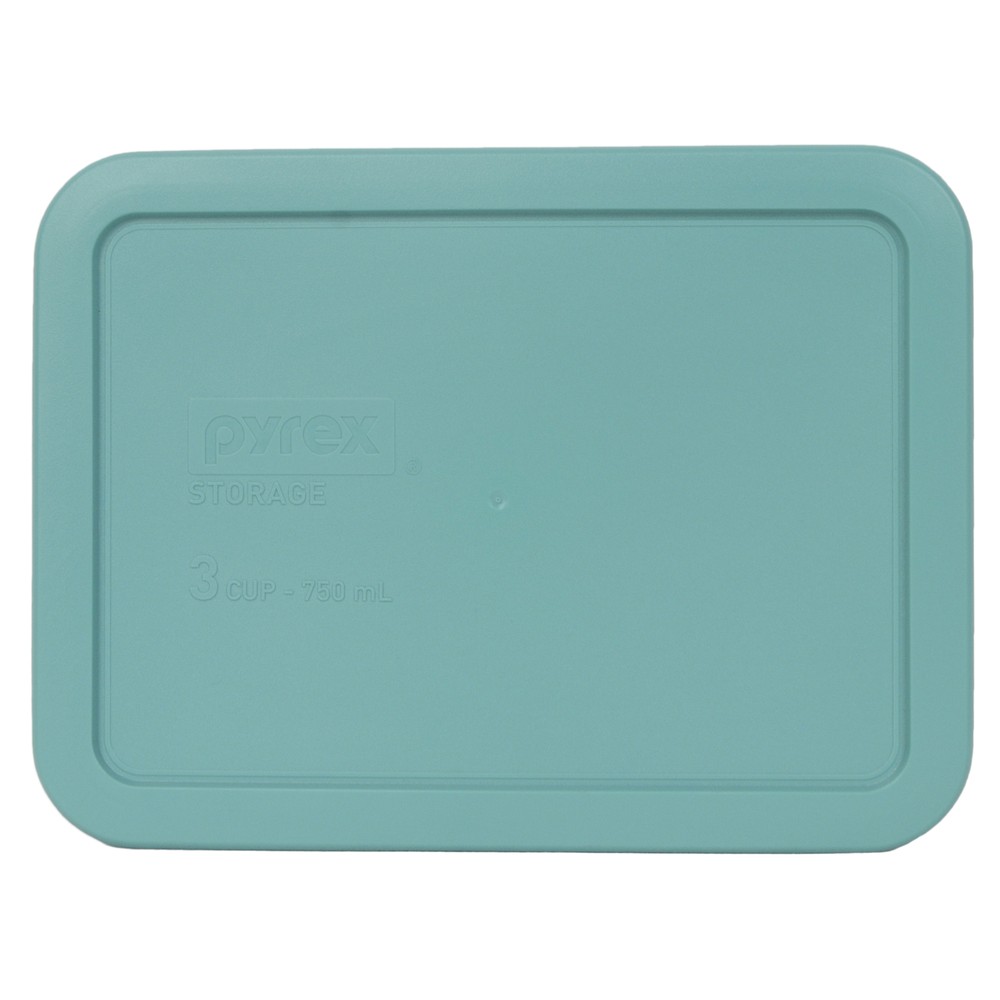 Pyrex 7210-PC Turquoise Rectangle 3 Cup Storage Lid Cover for Glass Dish