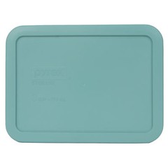 Pyrex 7210-PC Turquoise Rectangle 3 Cup Storage Lid Cover for Glass Dish