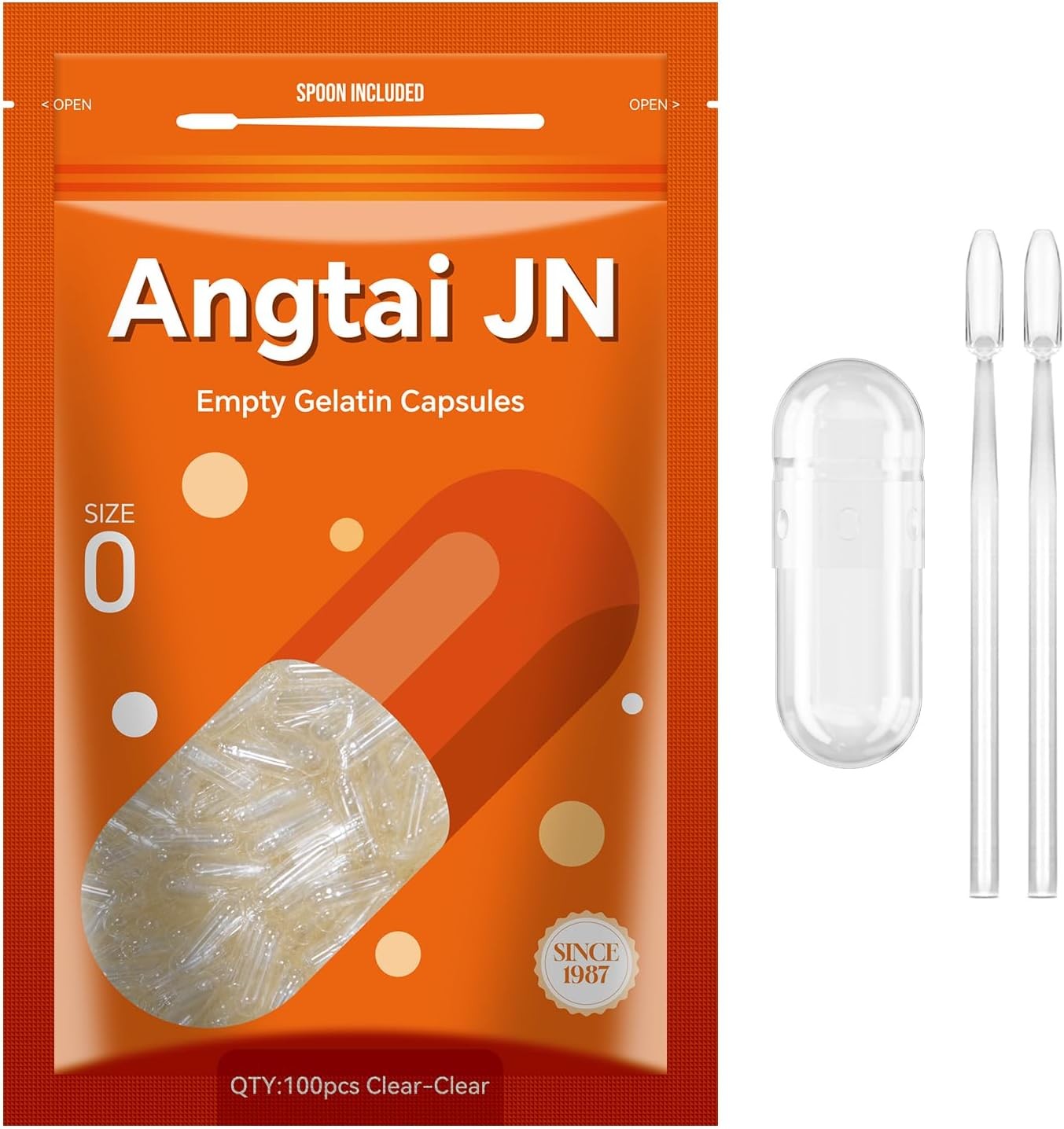 Size 0 Gelatin Capsules Empty Pill Gel Caps Pure Bovine Clear (100 Count) Gluten gallery