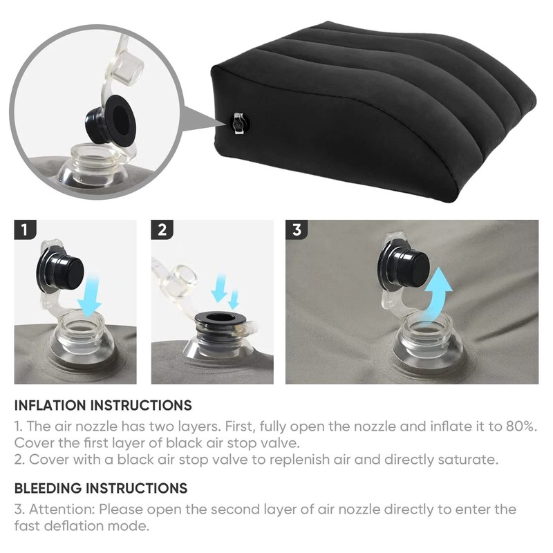 Inflatable Leg Elevation Pillow Wedge Cushion for Swelling Relief Improve Circul gallery