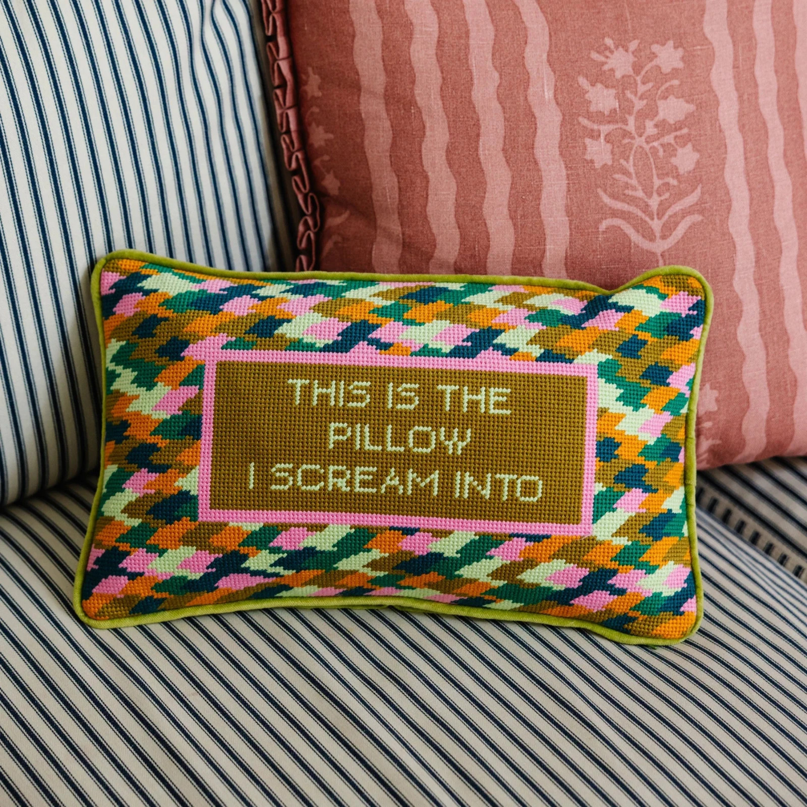 Furbish - Scream 9" x 15" Needlepoint Pillow - FP-223 gallery
