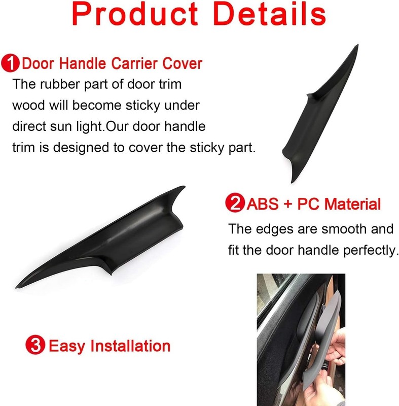 Door Pull Handle Cover Replacement for BMW 7 Series 730 740 750 760 F01 F02 2008 gallery