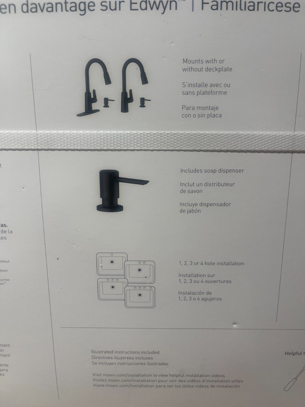 NEW!! Moen Edwyn 87028BL Pulldown Kitchen Faucet - Matte Black Finish "QIK SHIP" gallery
