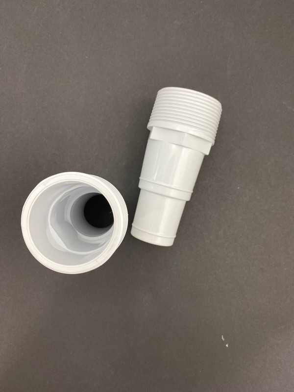 2 Pool Filter Pump HOSE ADAPTER 1 1/4"-1 1/2" Thread 1.5" Fitting PVC White gallery