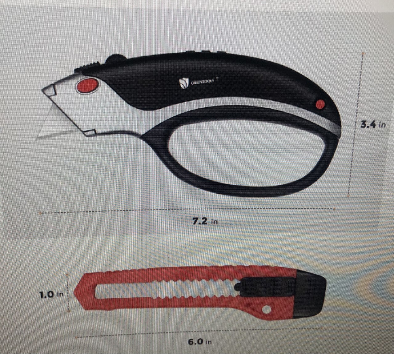 Orientools Box Utility knife & box cutter in package together gallery