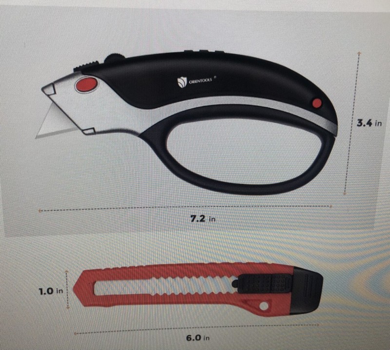 Orientools Box Utility knife & box cutter in package together gallery