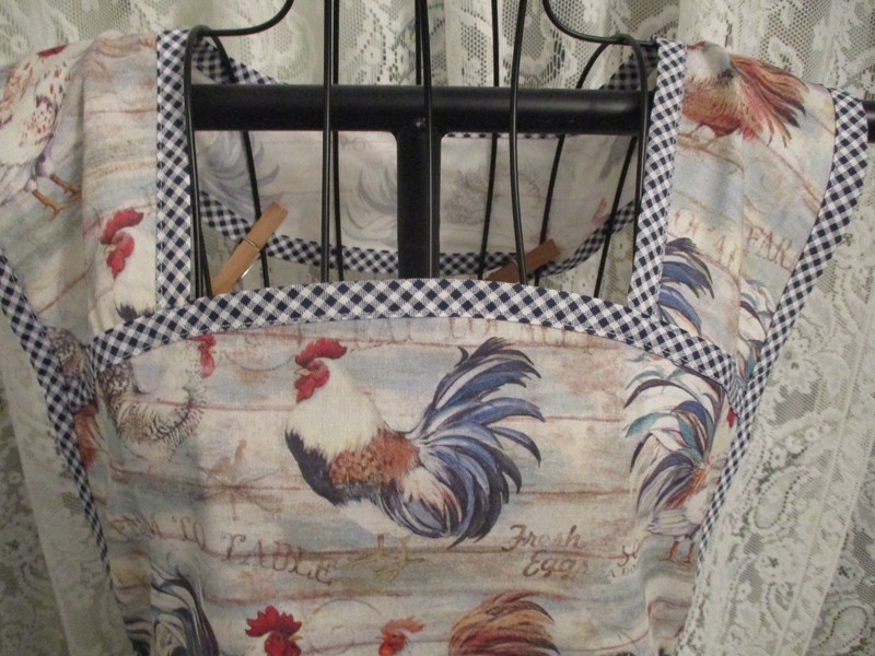 HANDMADE BIB APRON FRESH EGGS CHICKENS gallery