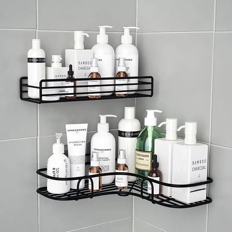 Shower Caddy Shelf Bathroom Corner Bath Storage Holder Organizer Triangular Rack gallery