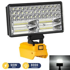 LED Work Light Suitable For DeWalt 20V MAX XR DCB205 Li-Ion Battery 5400LM