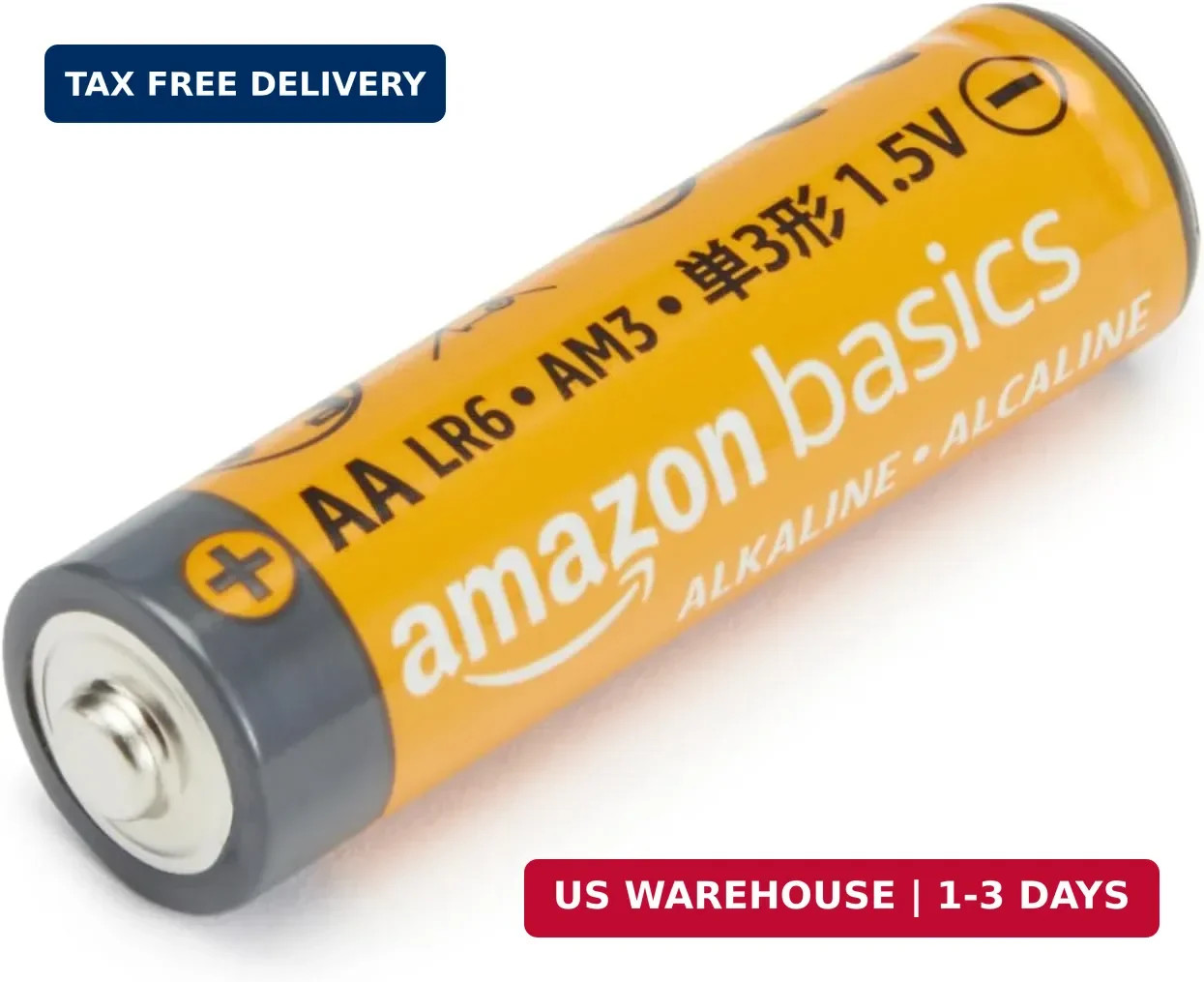 Amazon Basics 20-Pack AA Alkaline Batteries, 1.5 Volt, 10-Year Leak-Free Shelf L gallery