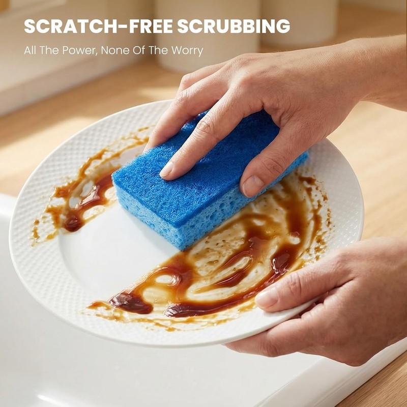 Kitchen Sponges, 12 Count, Non-Scratch Scrub Sponge, Dual Sided Cleaning Spon... gallery