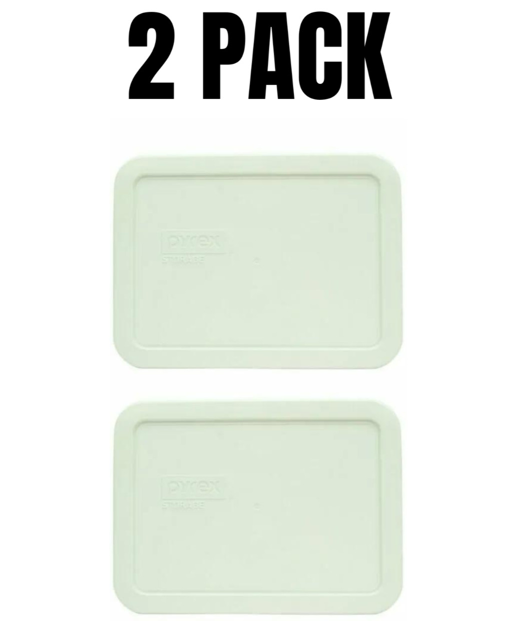 Pyrex 6 Cup New, 1.5 L White Rectangle Replacement Lid Cover 7211-PC, 2 Pack gallery