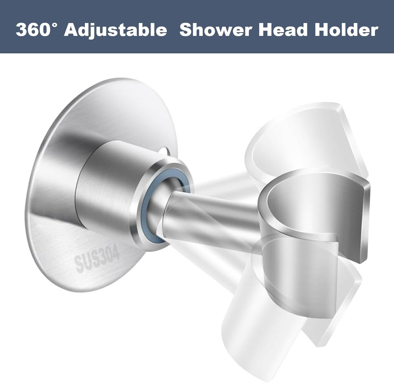 Shower Head Holder 360° Adjustable Handheld Bathroom Shower Head Bracket SUS304 gallery