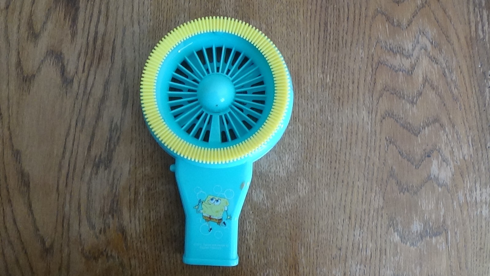 SPONGE BOB NICKELODEON HAND-HELD FAN. TAKES 2 AA BATTERIES. TESTED & WORKS. gallery