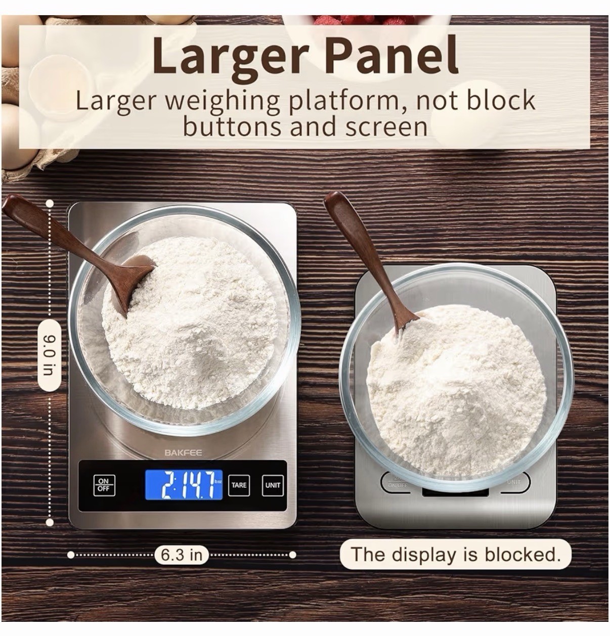 Food Scale, 33lb Digital Kitchen Scale with Stainless Steel & Tempered Glass, US gallery