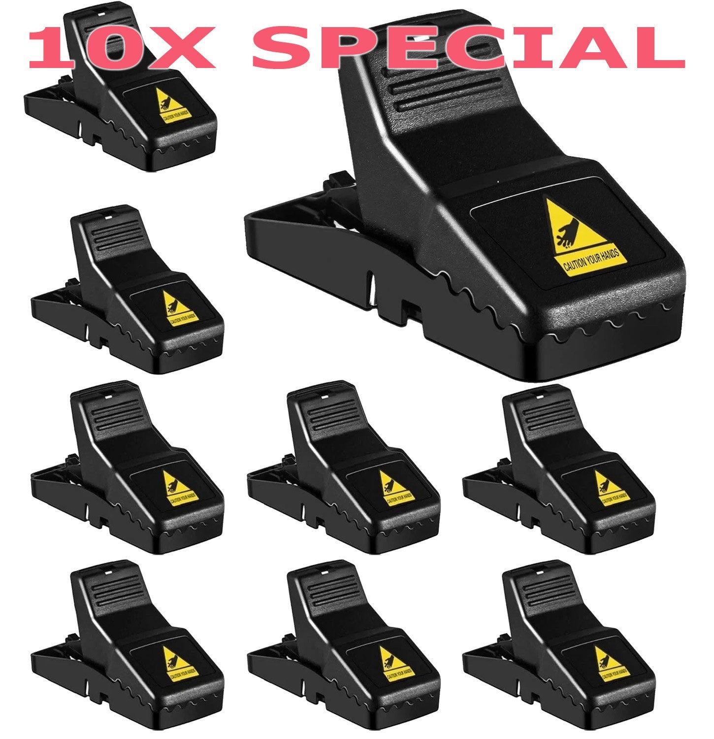 10 Pack Mouse Traps Rat Mice Killer Snap Trap Power Rodent Heavy Duty Pest Trap gallery