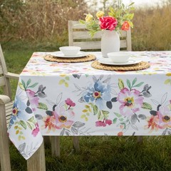Spillproof Spring/Summer Durable Heavyweight Fabric Indoor Outdoor Tablecloth…