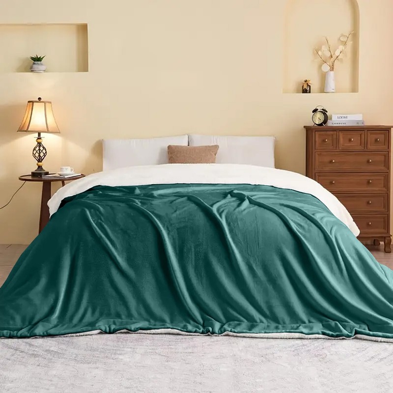 Sherpa Blankets Bed Sofa Couch Blankets Throws Light Weight Warm Twin Queen Size gallery