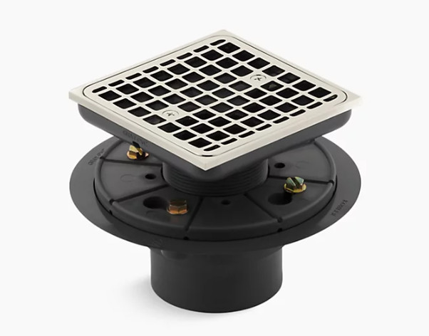 NIB Kohler 9136-SN Tile–In Square Shower Drain Vibrant Polished Nickel Excellent gallery