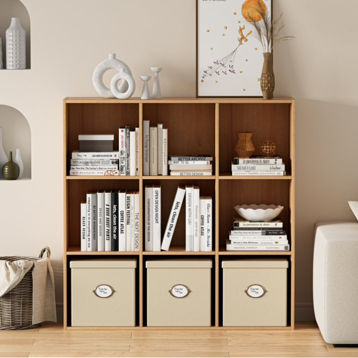 9 Cube Modern Storage Organizer Bookshelf Office Living Room Shelf Large Birch gallery