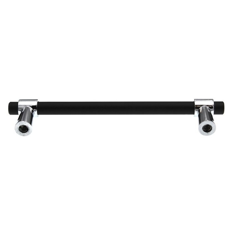 Amerock Destine 5 1/16" (128mm) Ctr Pull Matte Black Polished Chrome BP36859FB26 gallery