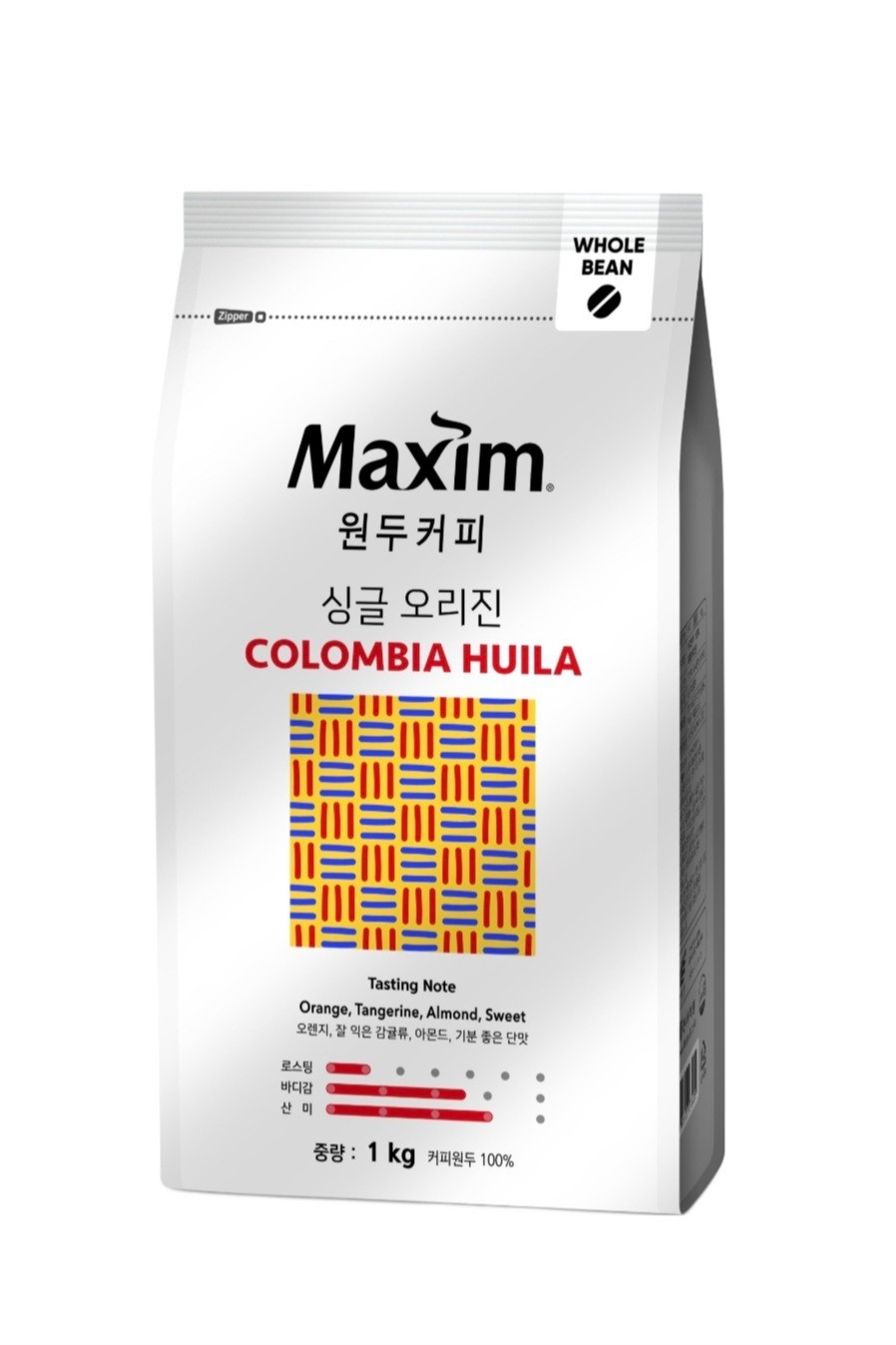 Maxim Single Origin Colombia Huila Whole Bean Coffee 1kg Korea Premium Roast gallery