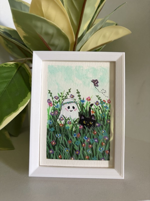 Custom 3D Printed ACEO Display Frame - White | Fits Standard 2.5x3.5 ACEOs gallery