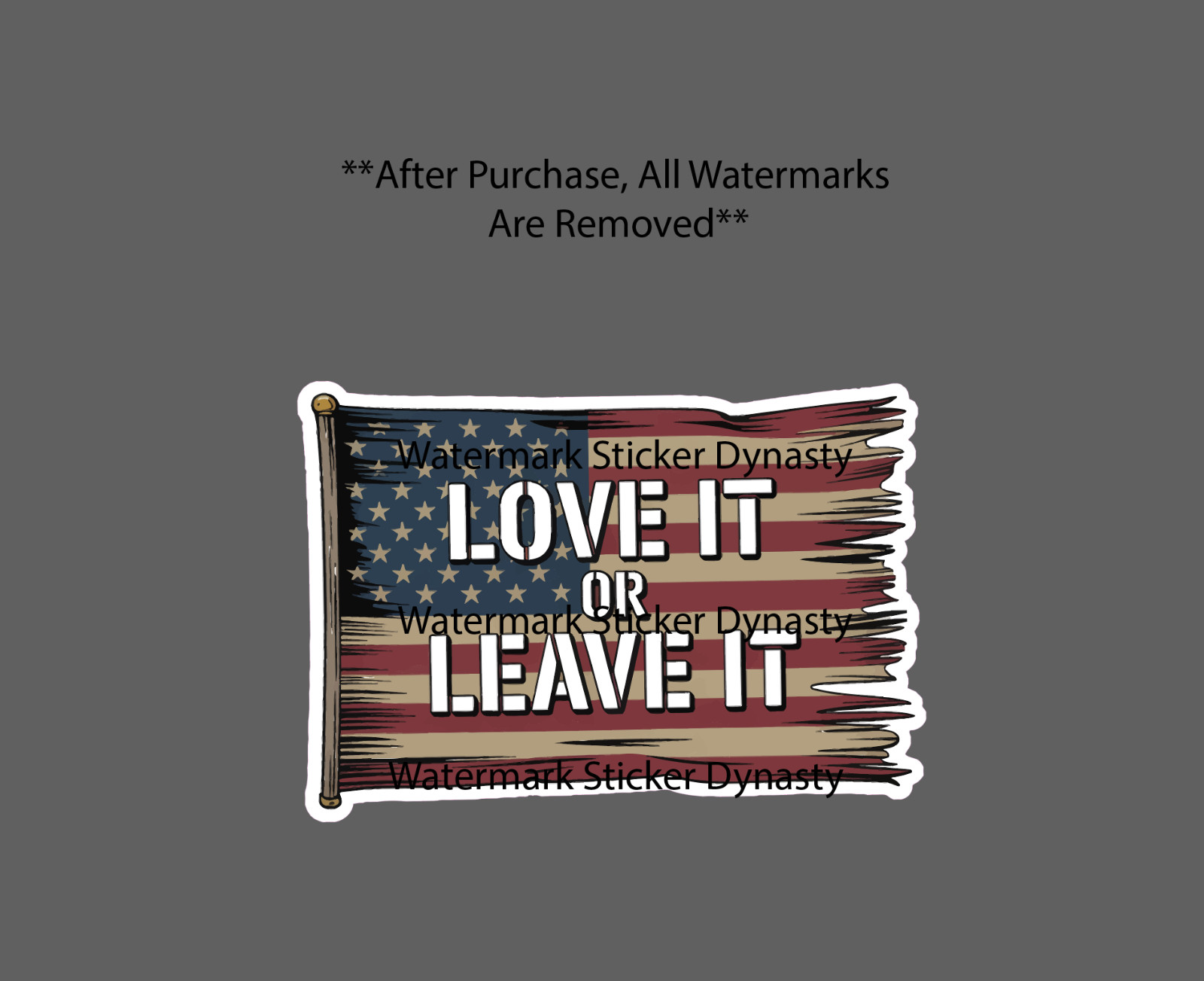 Love It Or Leave it Sticker Waterproof Decal USA America United Flag Gift NEW gallery