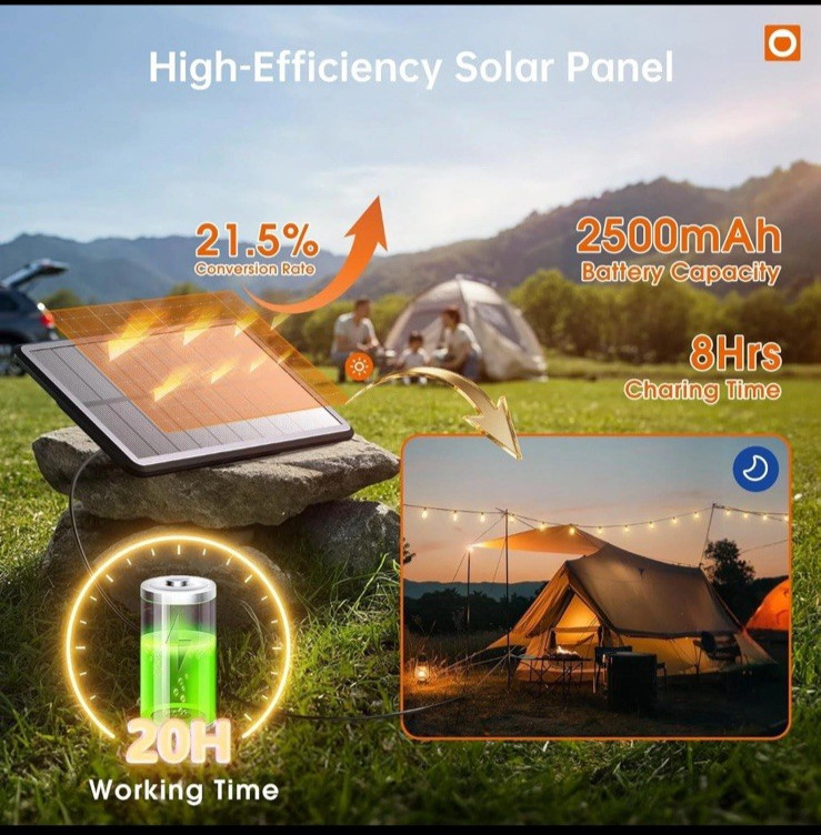 addlon 35FT Solar String Lights Outdoor, IP54 Waterproof Solar Powered with Remo gallery