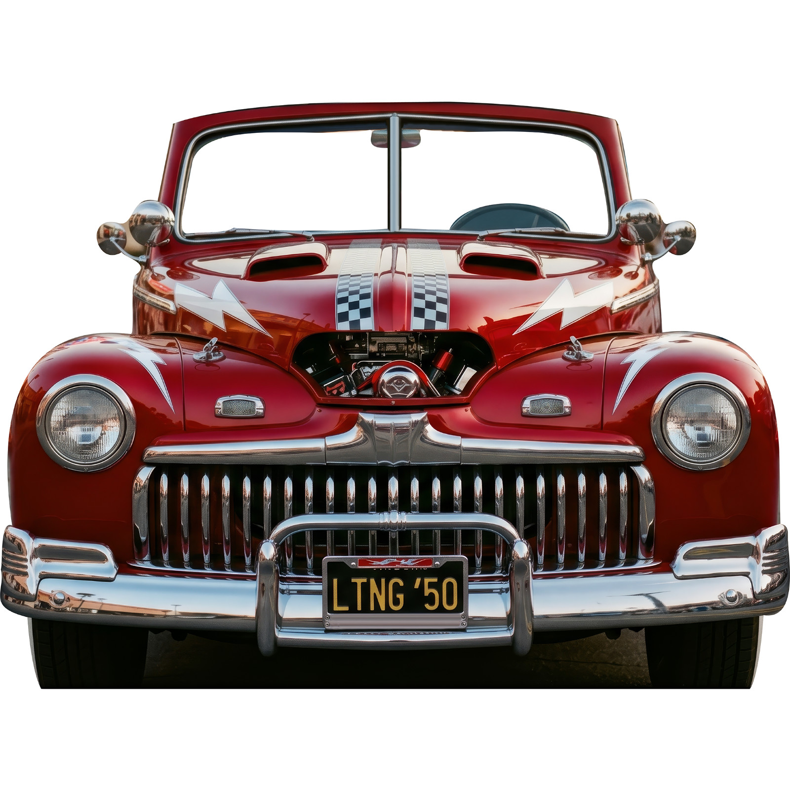 SS11390 1950s Classic Greaser’s Fast Hot Rod Lightning Car Stand In Cardboard Cu gallery
