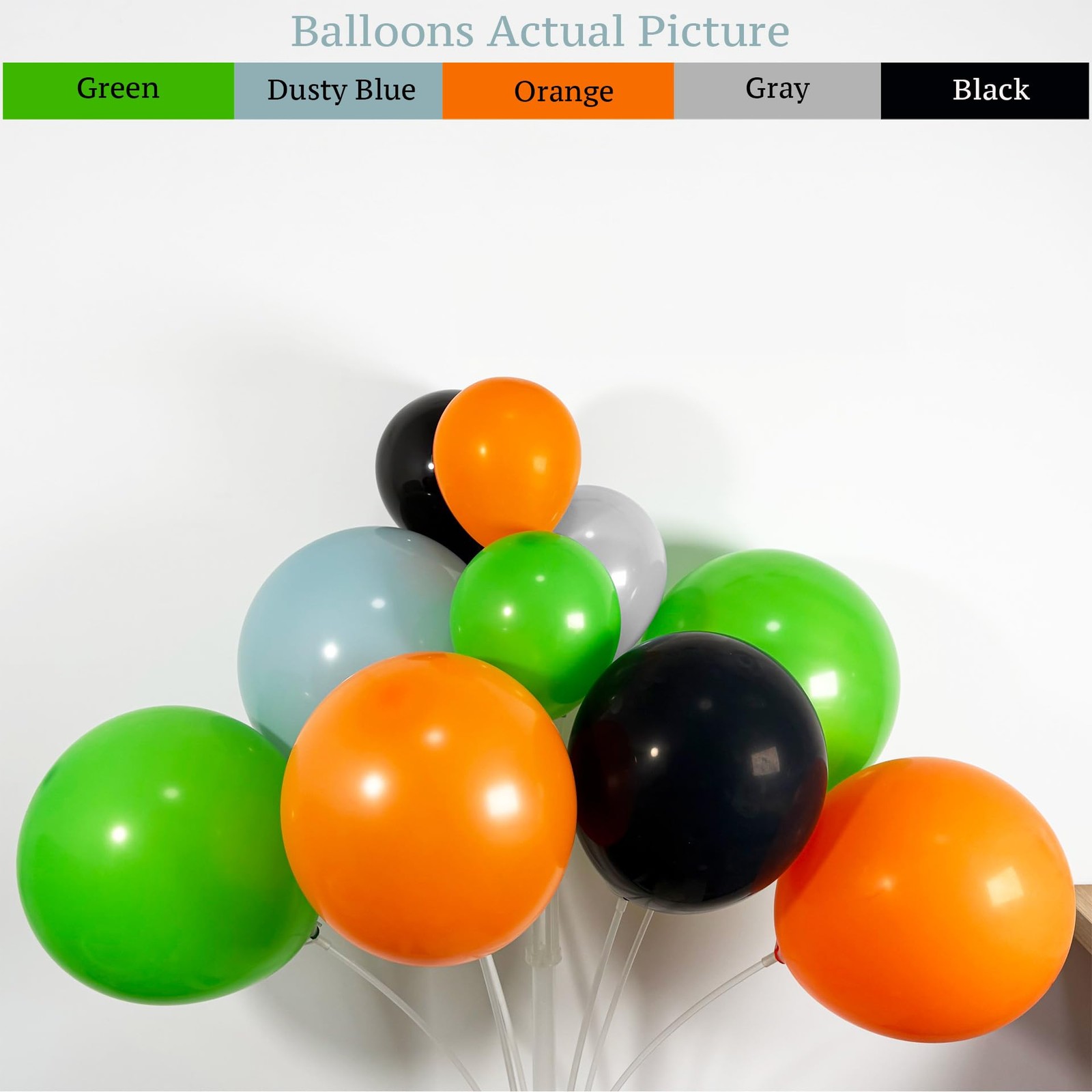 132PCS Monster Truck Decorations for Boys – Blue Gray Orange Green Balloon Ar... gallery