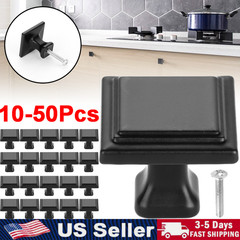 Black Square Cabinet Drawer Pull Knobs Handles for Kitchen Bathroom Hardware Lot