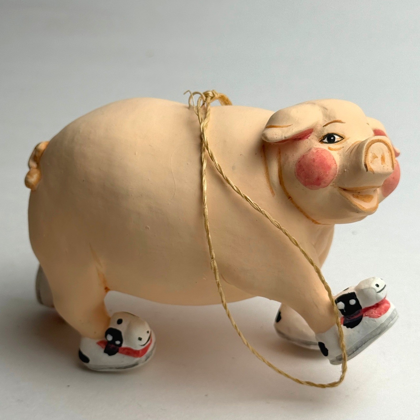 Whimsical Pig Ornament Roller Skates Cute Farm Animal Holiday Decor gallery