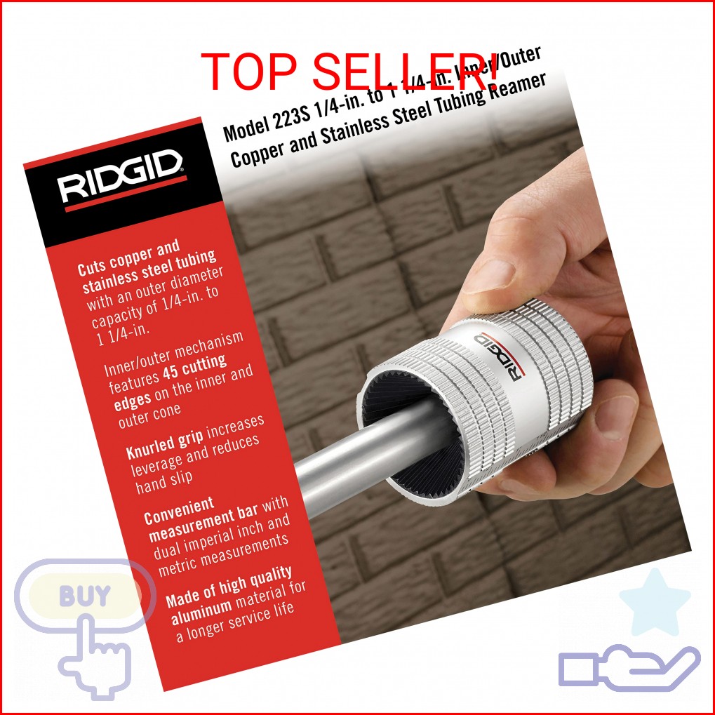 RIDGID 29983 Model 223S Inner/Outer Tubing and Pipe Reamer for 1/4" to 1-1/4" St gallery
