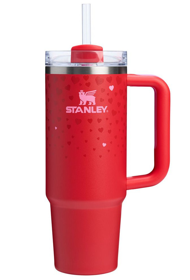 Stanley 40oz RUBY HEARTS Red Valentine’s Day H2.0 Flowstate Quencher Tumbler gallery